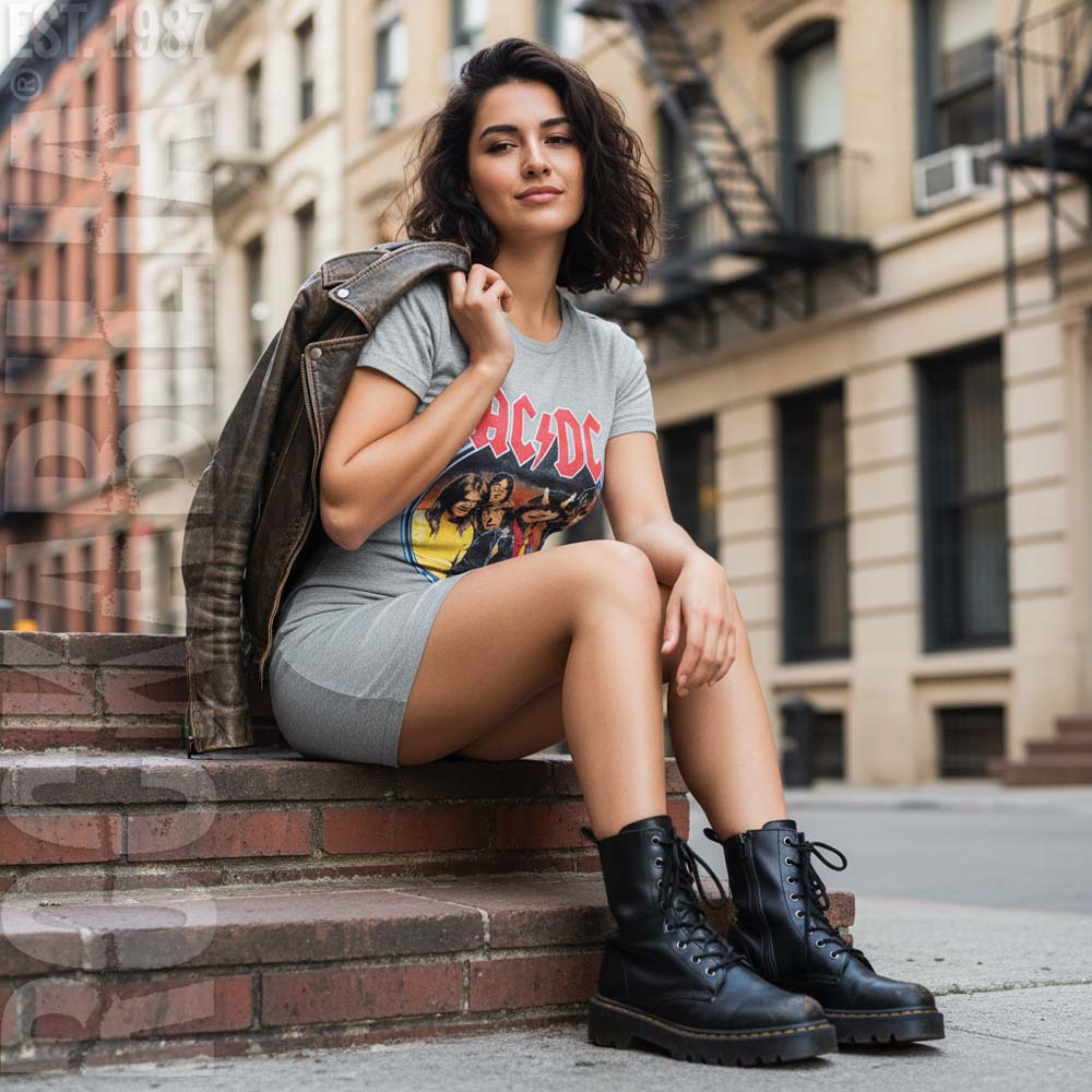 AC/DC Highway To Hell Circle Work Dress