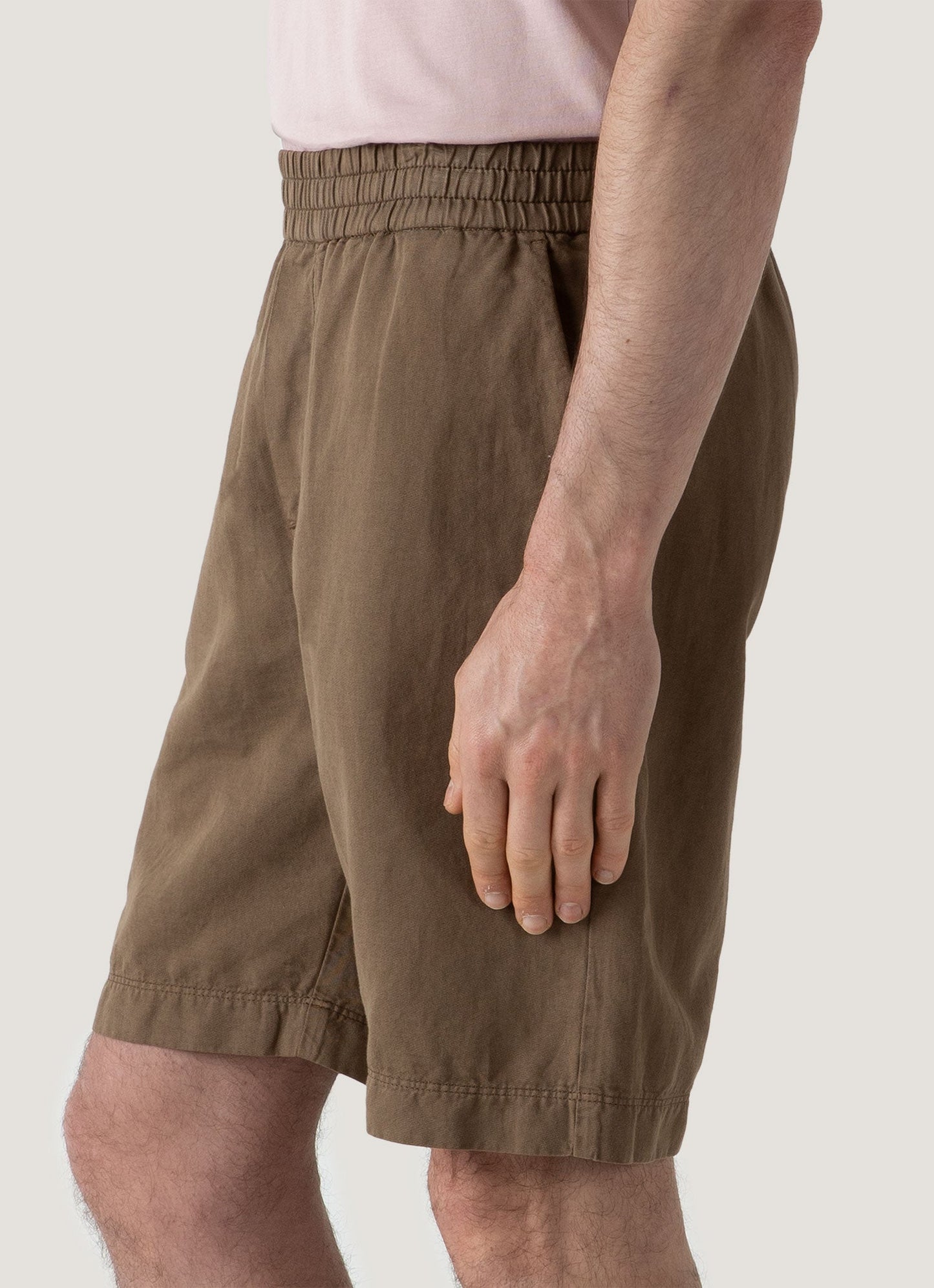 Drawstring Short In Dark Tan