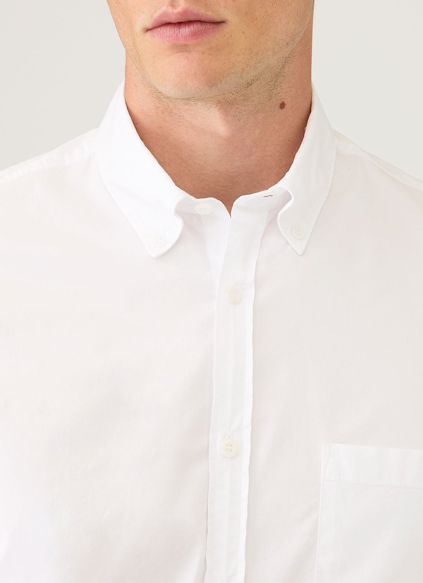 Mens Button Down Poplin Shirt In White Msht2148 Whaa