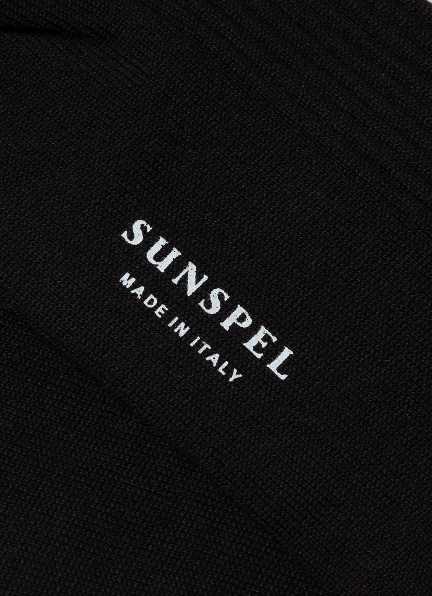 Mens Cotton Ribbed Socks In Black Msoc9479 Bkaa