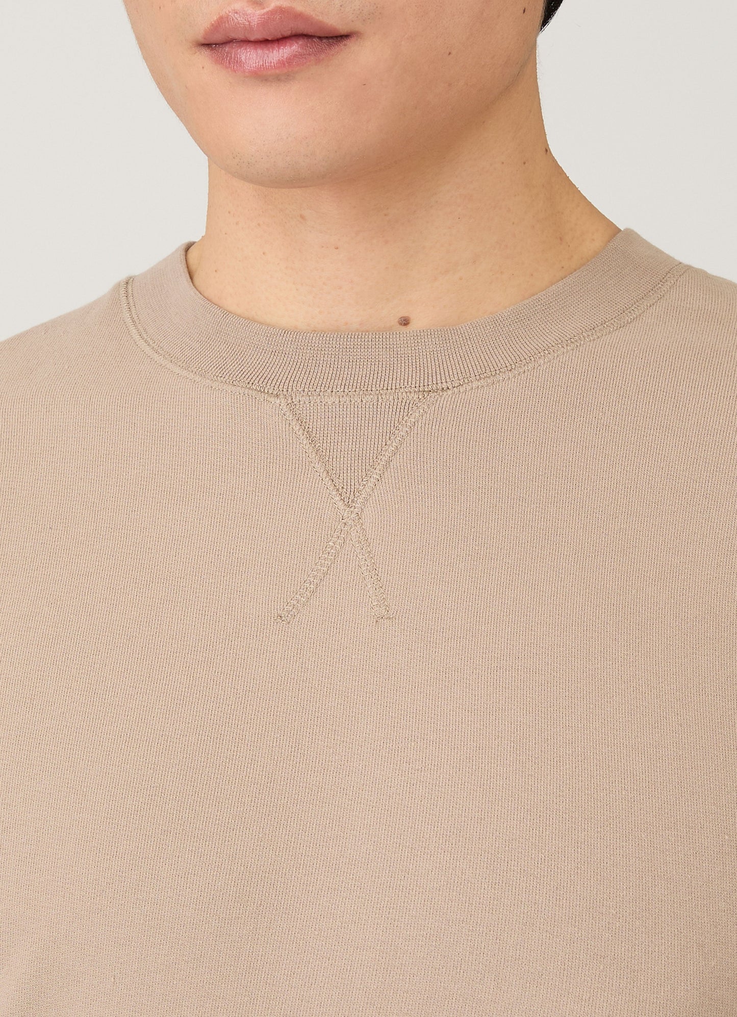 Mens Loopback Sweatshirt In Mink Mswe1516 Brgb