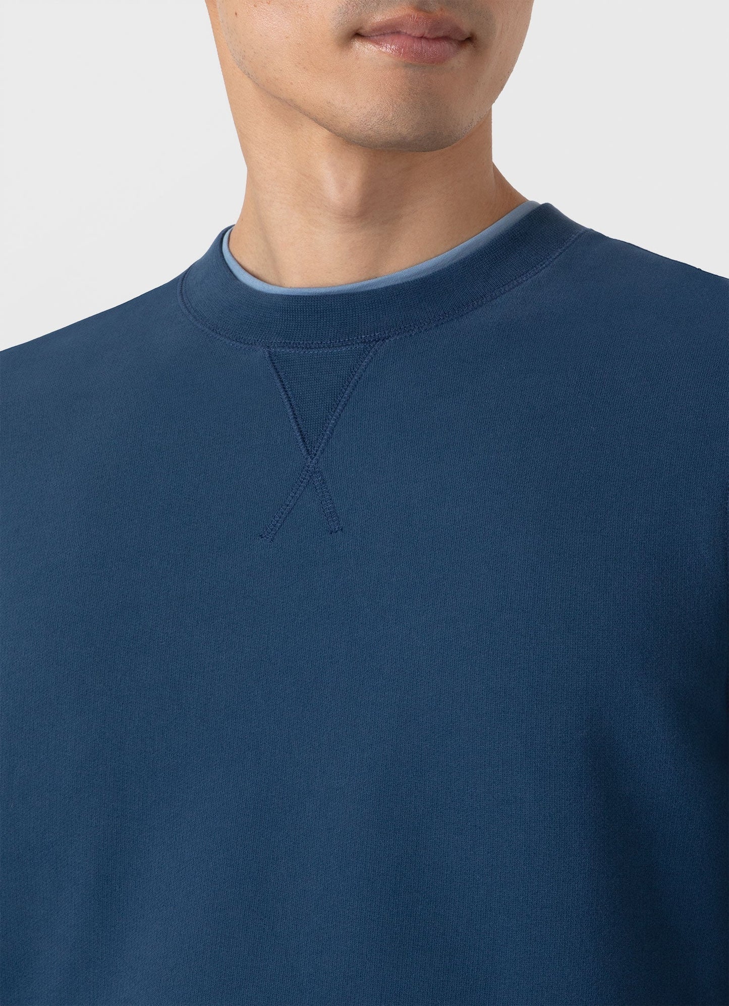 Mens Loopback Sweatshirt In Naval Blue Mswe1516 Buvm