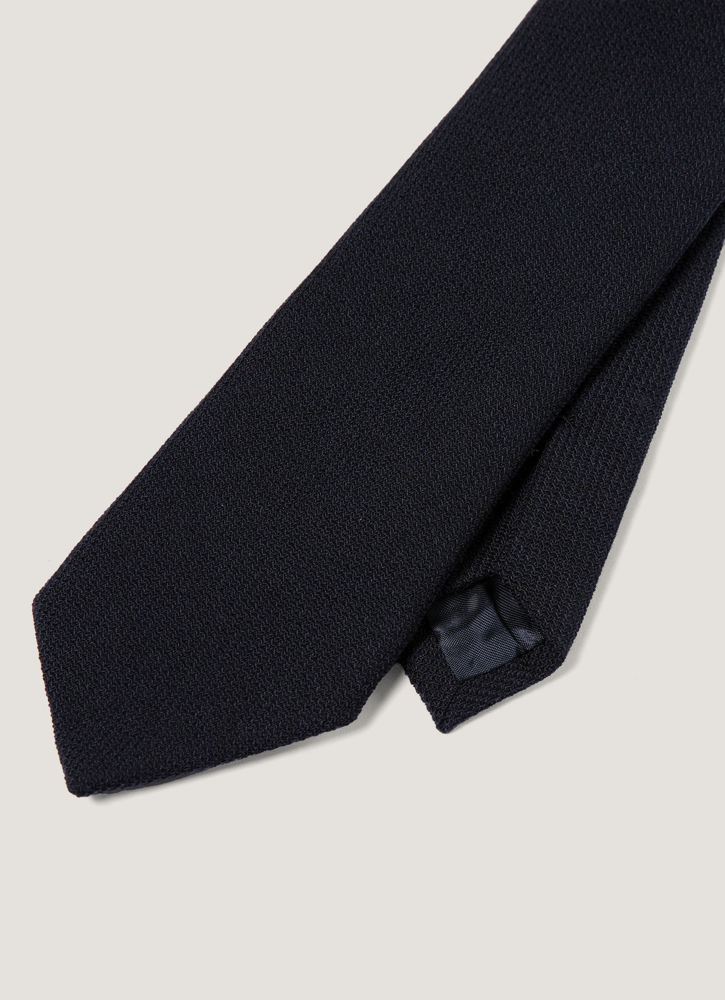 Mens Textured Wool Tie In Navy Mtie9485 Buaa