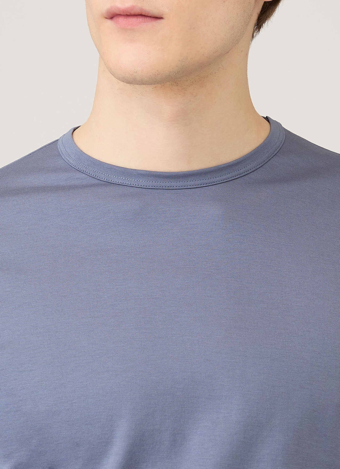 Mens Classic Tshirt In Selvedge Blue Mtsh0001 Buwf