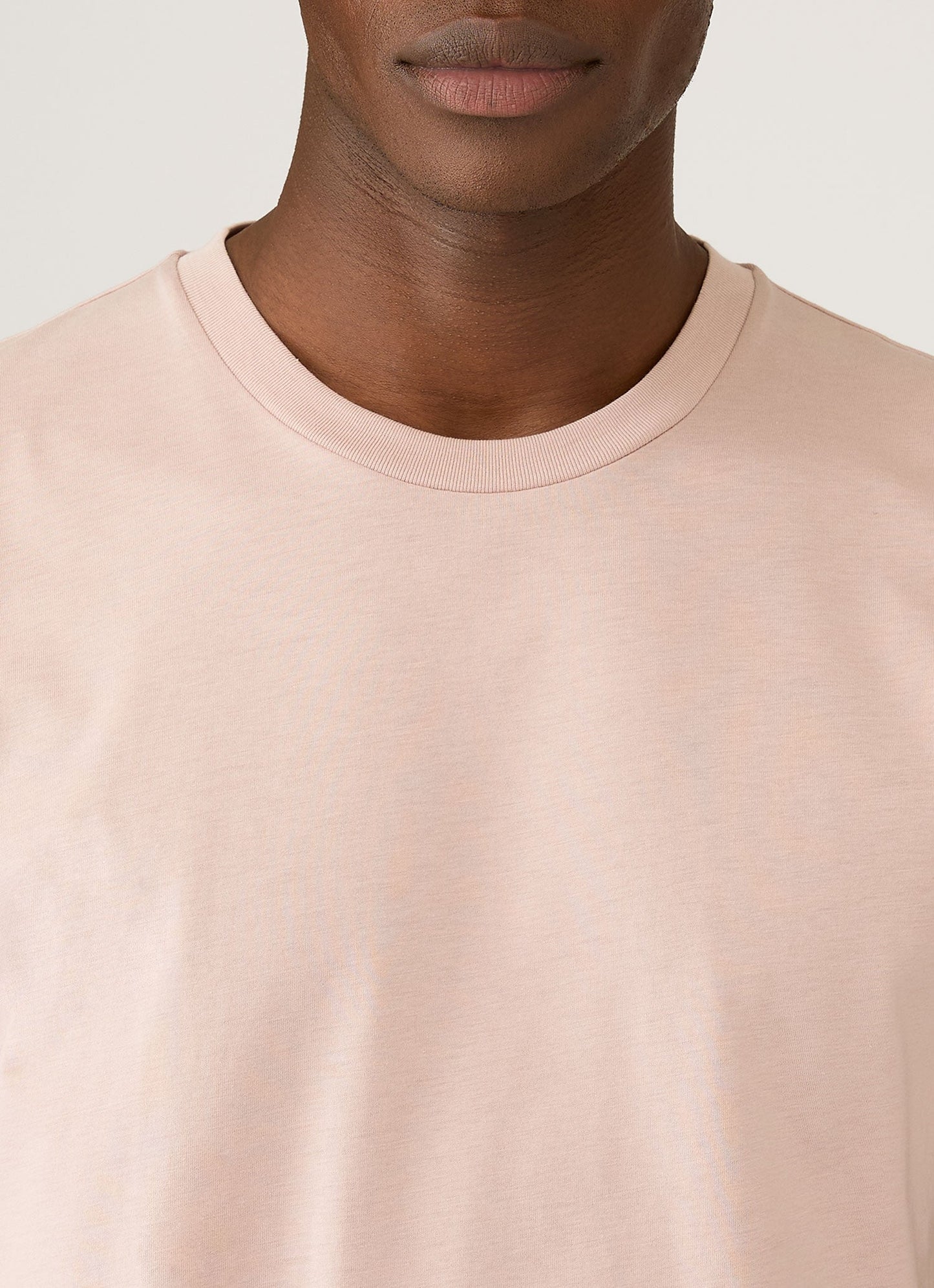 Mens Riviera Midweight Tshirt In Pale Pink Mtsh0007R Pkbj