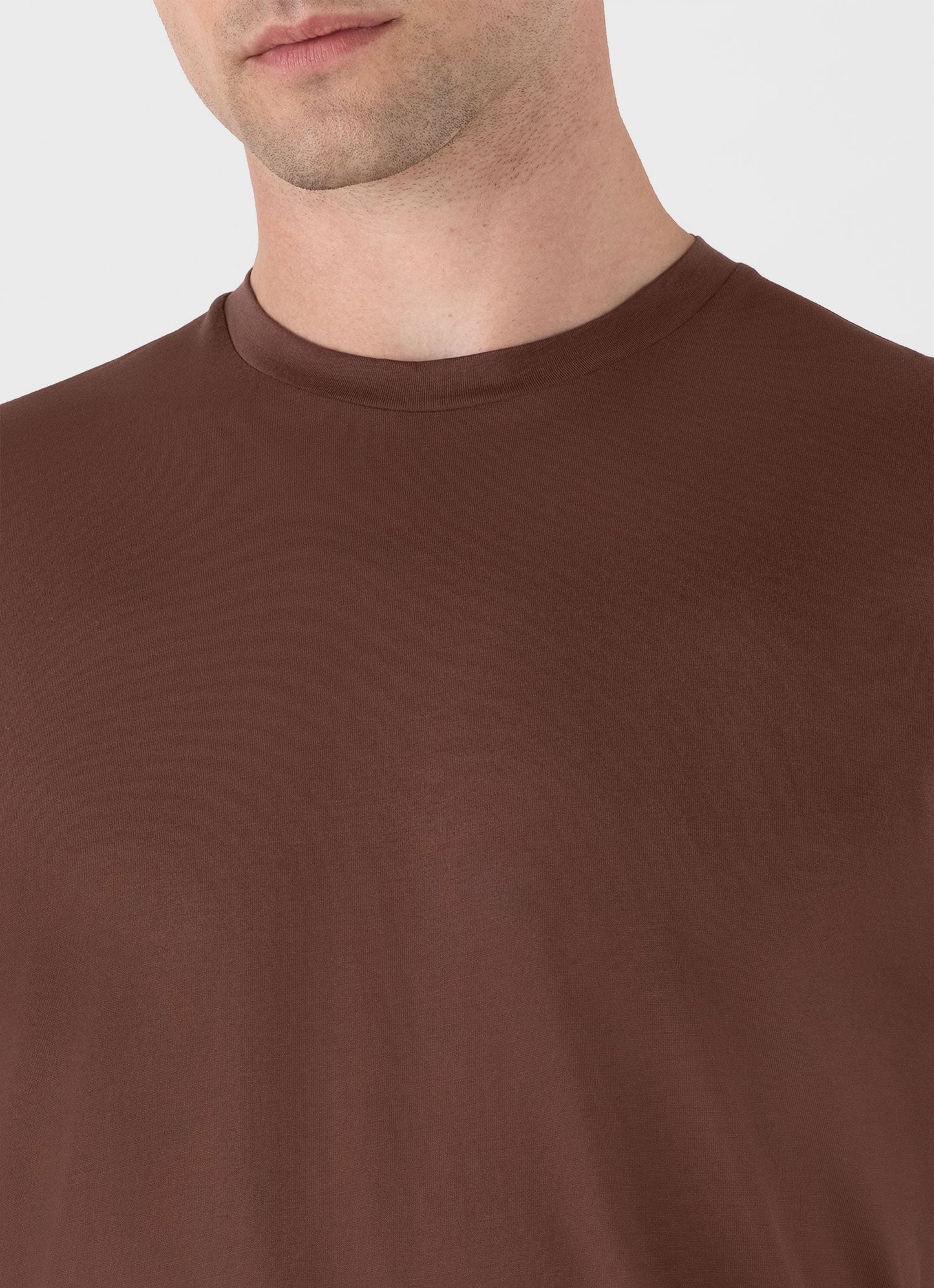 Mens Riviera Midweight Tshirt In Cocoa Brown Mtsh0007S Brfn