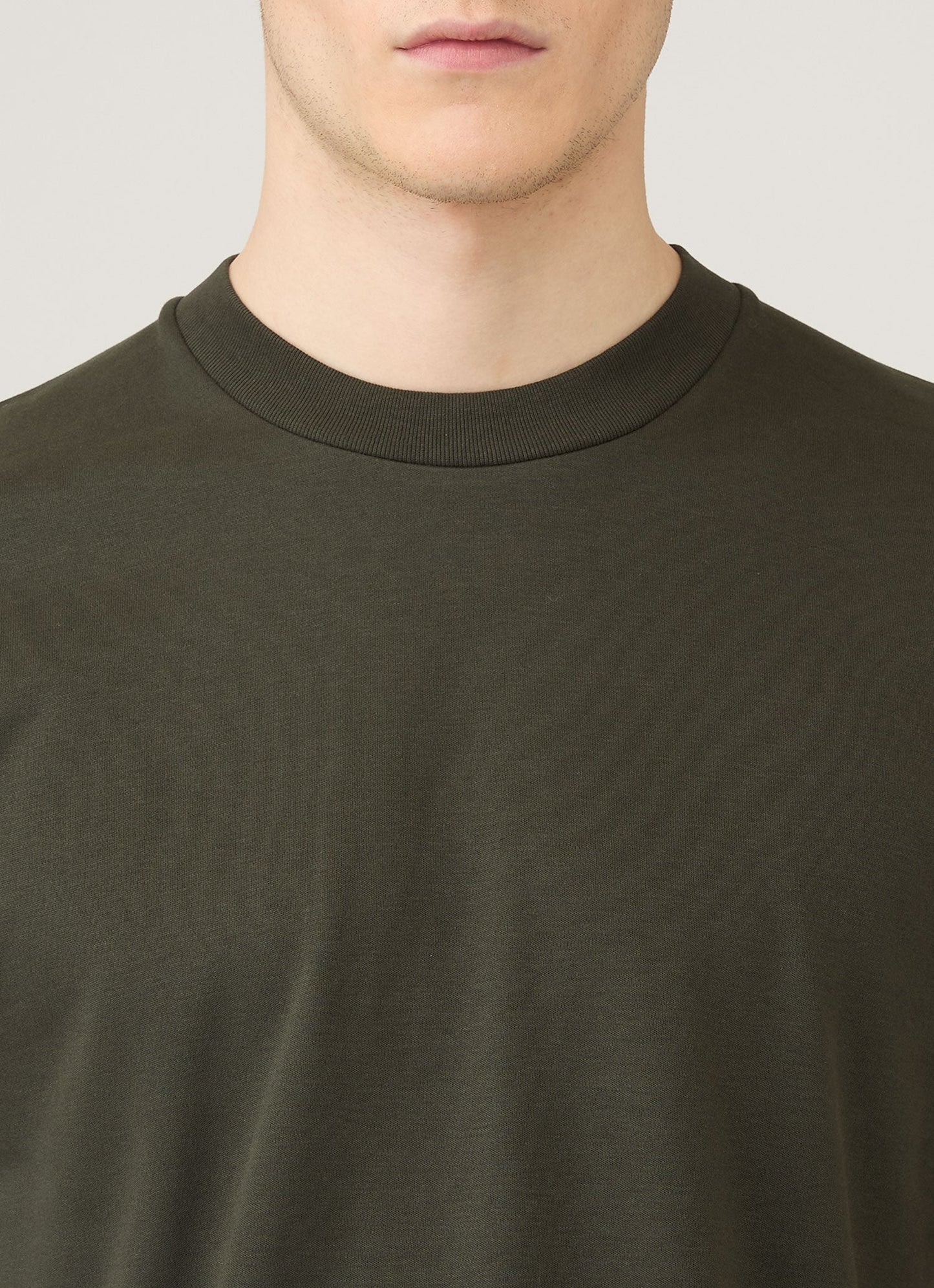 Mens Relaxed Fit Heavyweight Tshirt In Dark Green Mtsh0181 Gnin