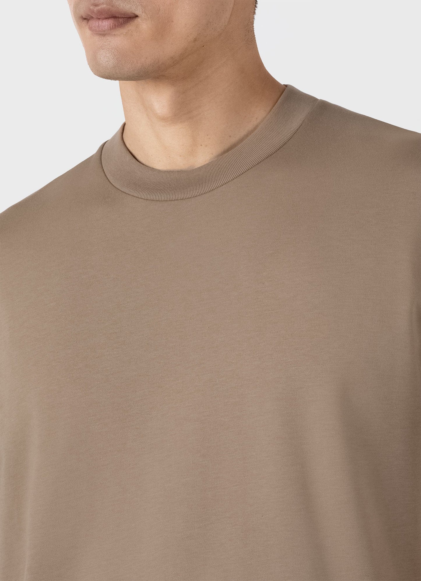 Mens Relaxed Fit Heavyweight Tshirt In Dark Stone Mtsh0181 Whdc