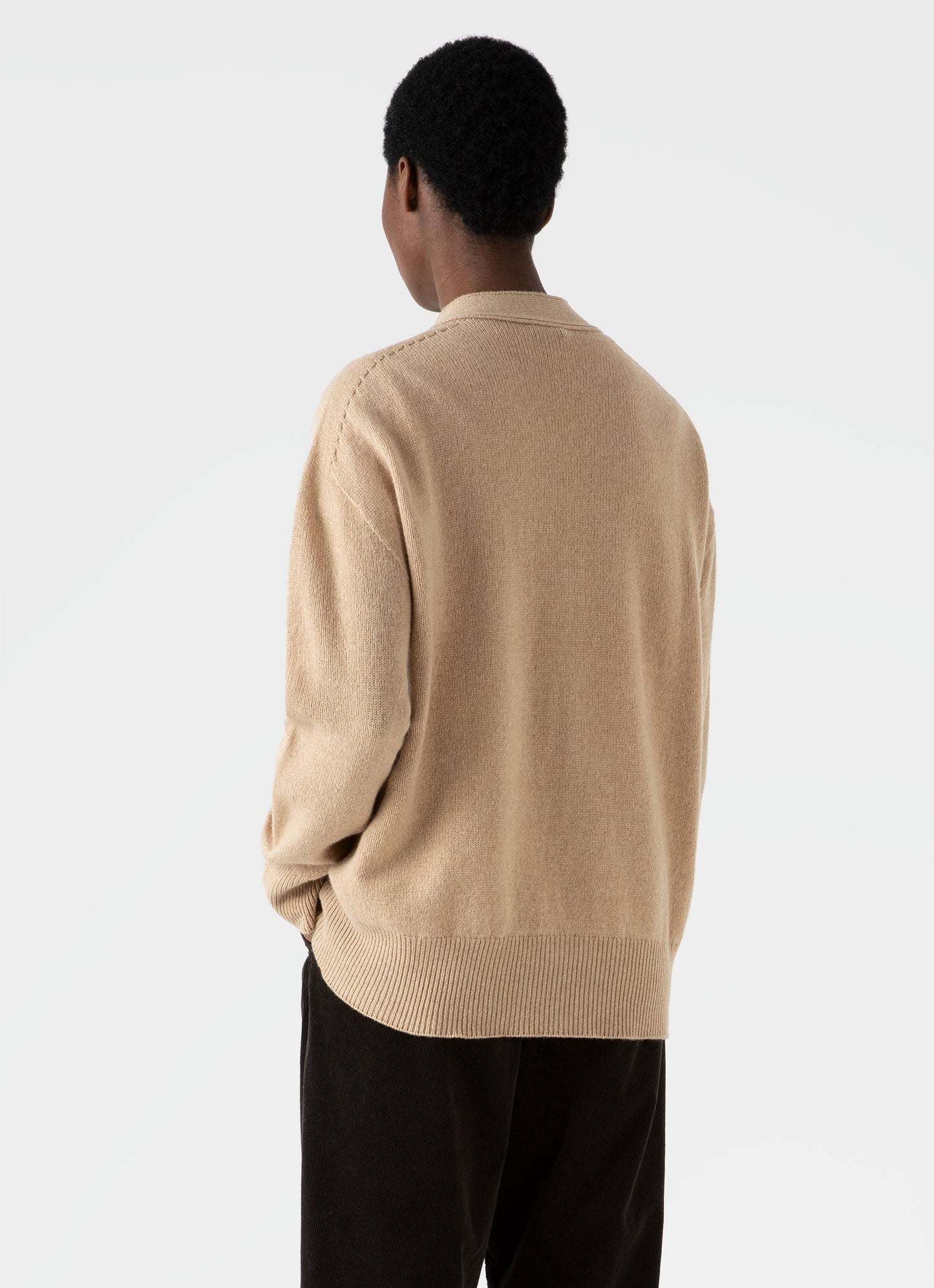 Womens Lambswool Cardigan In Light Camel Wcar8183 Brat