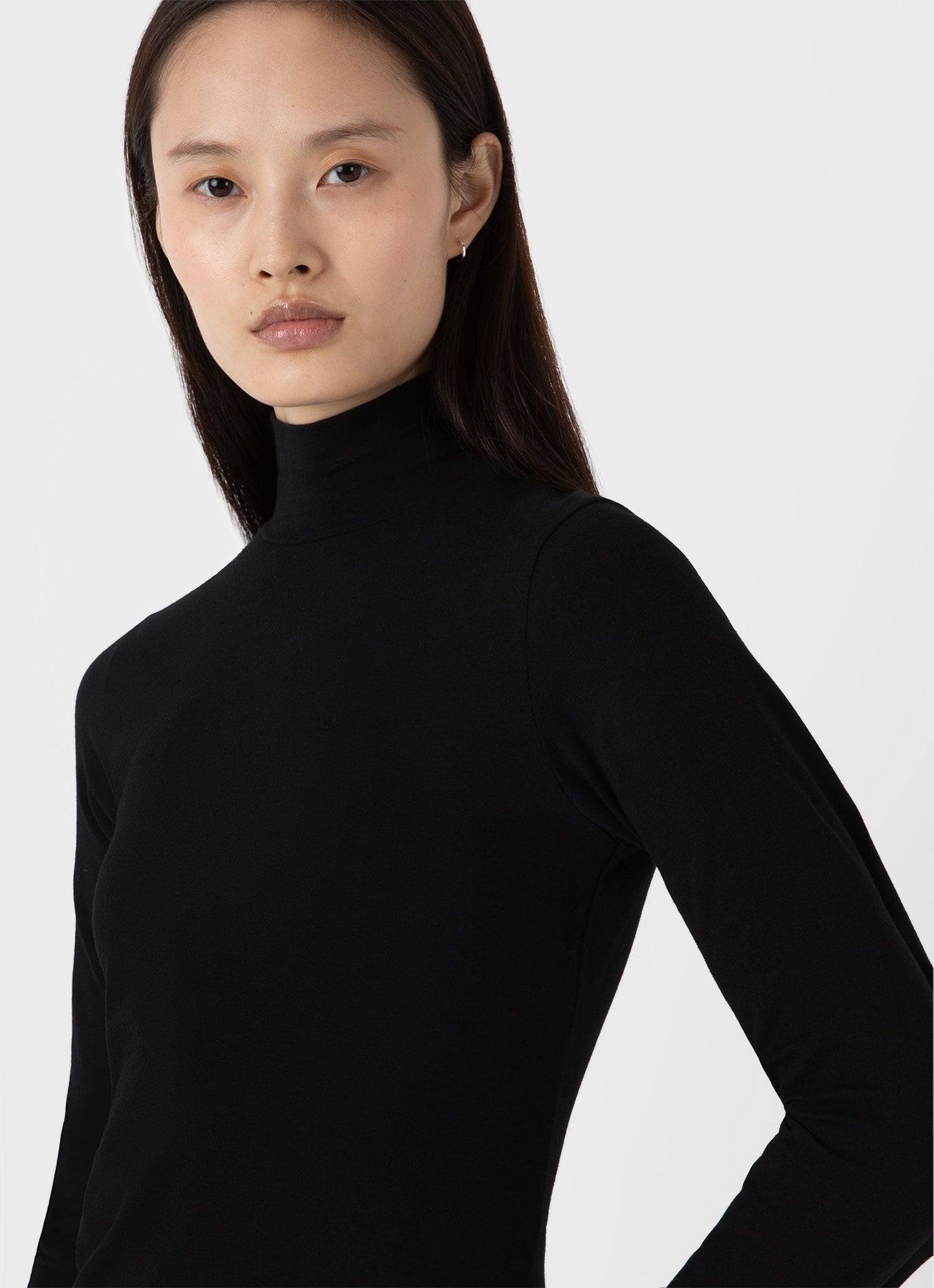 Womens High Neck Dress In Black Wdre6087 Bkaa