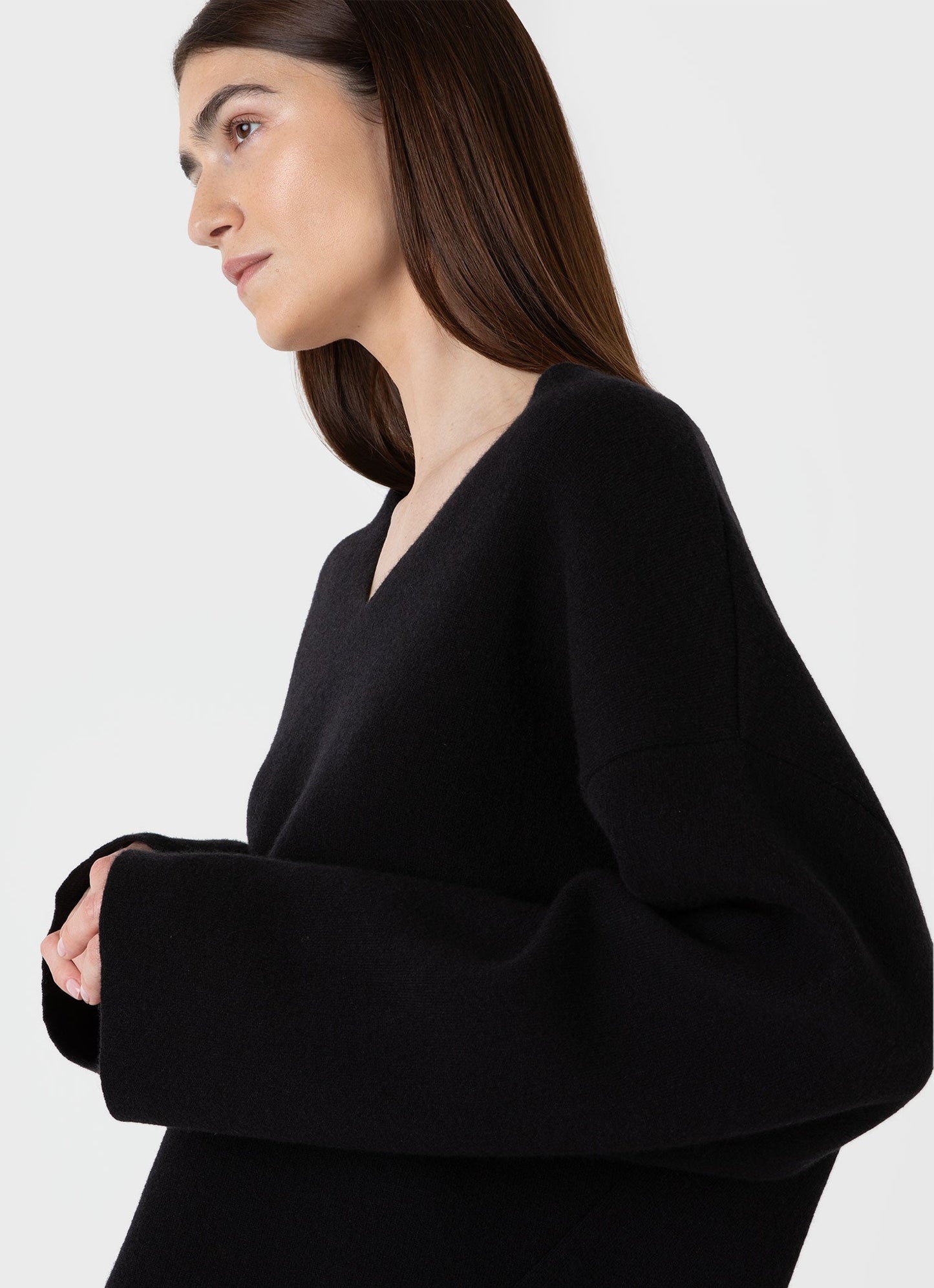 Womens Double Faced Jumper In Black Wjum8182 Bkaa
