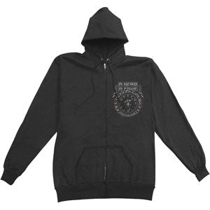 A Hero A Fake The Future Again Zippered Hooded Sweatshirt