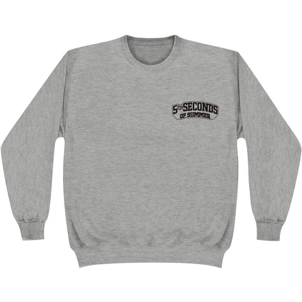 5 Seconds Of Summer Skull Sweat Grey Sweatshirt