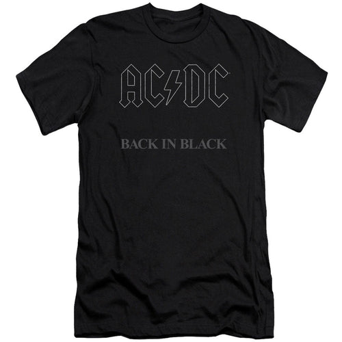 AC/DC Back In Black Adult Slim Fit Slim Fit T-shirt