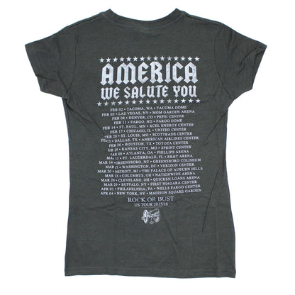 AC/DC America We Salute You 2015 Tour Junior Baby Doll Junior Top