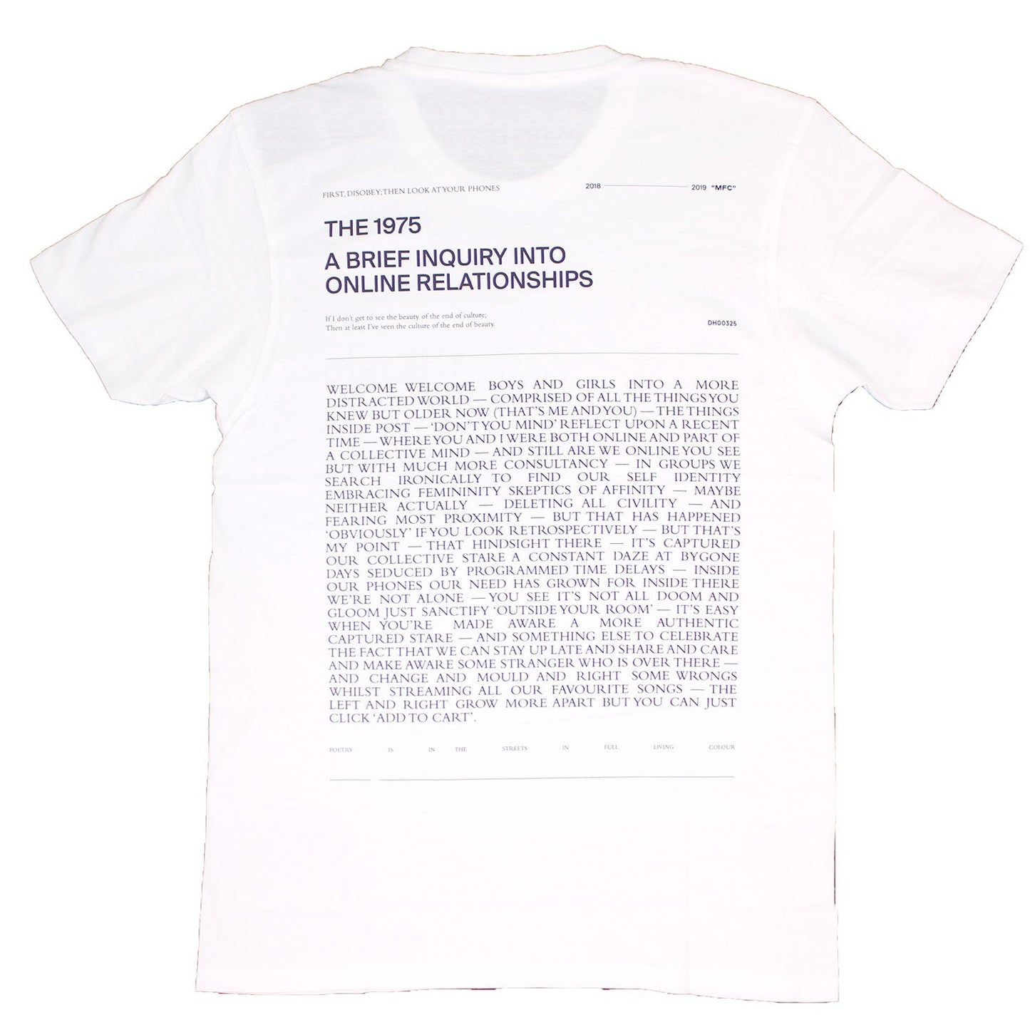1975 A Brief Inquiry (Back Print) Slim Fit T-shirt