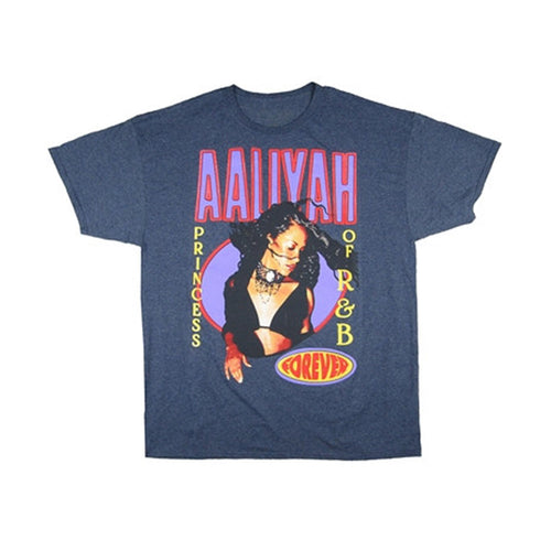 Aaliyah Forever on Heather Blue Tee T-shirt