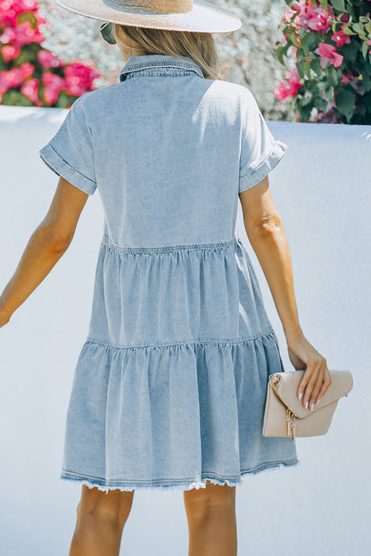 Button Down Denim Dress
