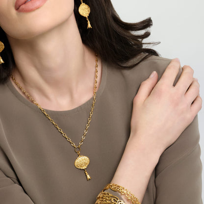 "Walk to Me, and I'll run to you" Medallion Necklace | Women
