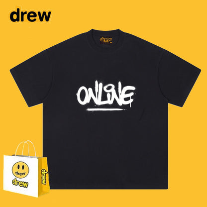 Drew T-shirts Cotton Short Sleeve Fashion Brand Printing