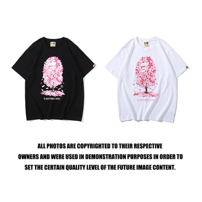 Bathing Ape T-Shirt Casual Pink T-shirt Short Sleeve
