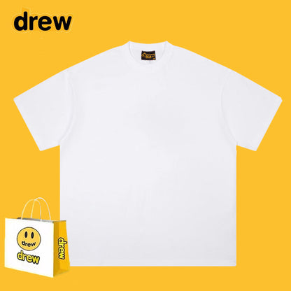 Drew T-shirts Graffiti Smiley Face Short Sleeve Loose Men