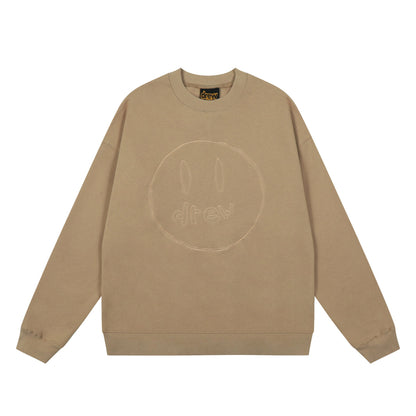 Drew House Sweatshirts Unisex Sketch Smiley Face Crew Neck Sweater