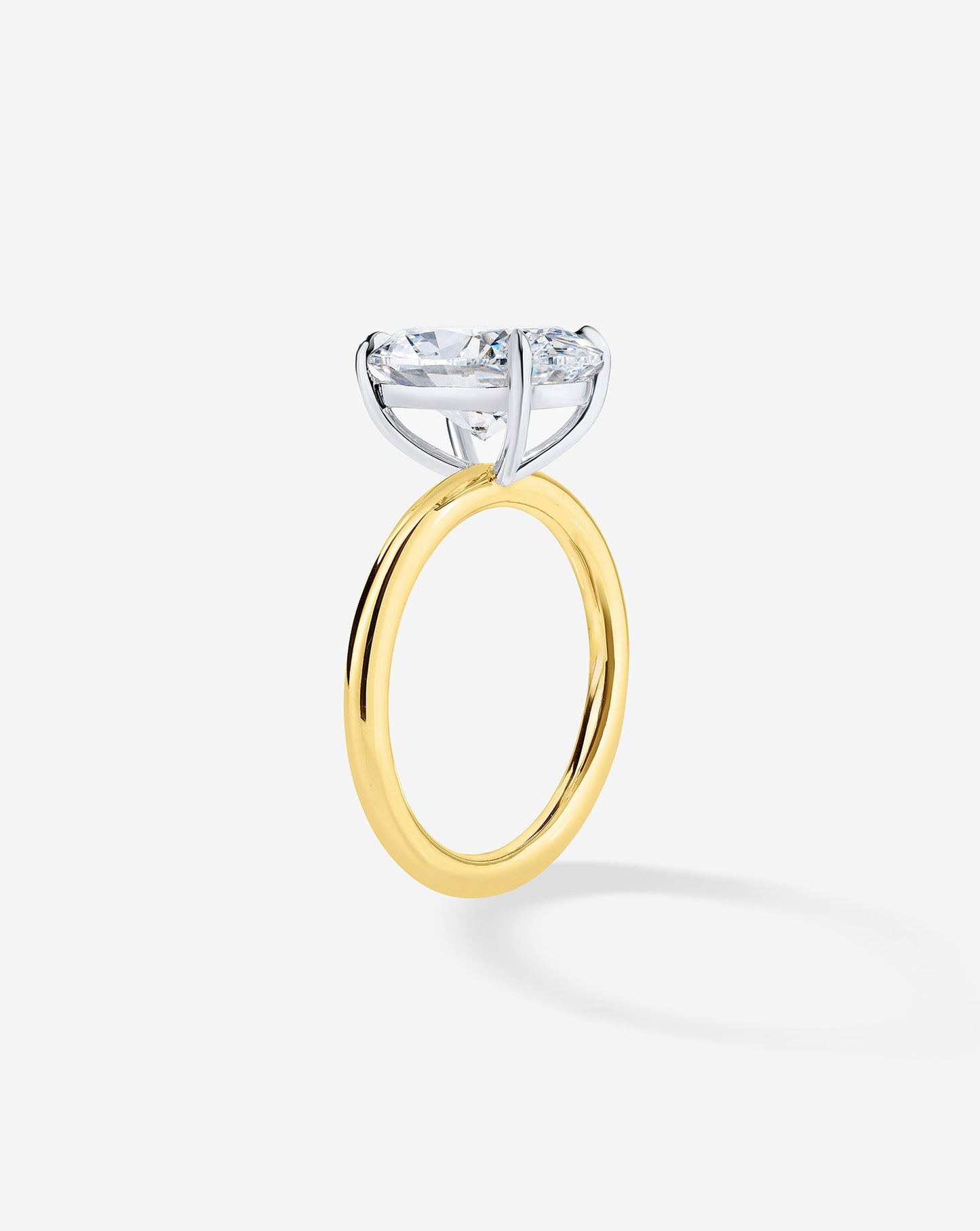 3.85 Oval Lab Diamond in Cloud Solitaire