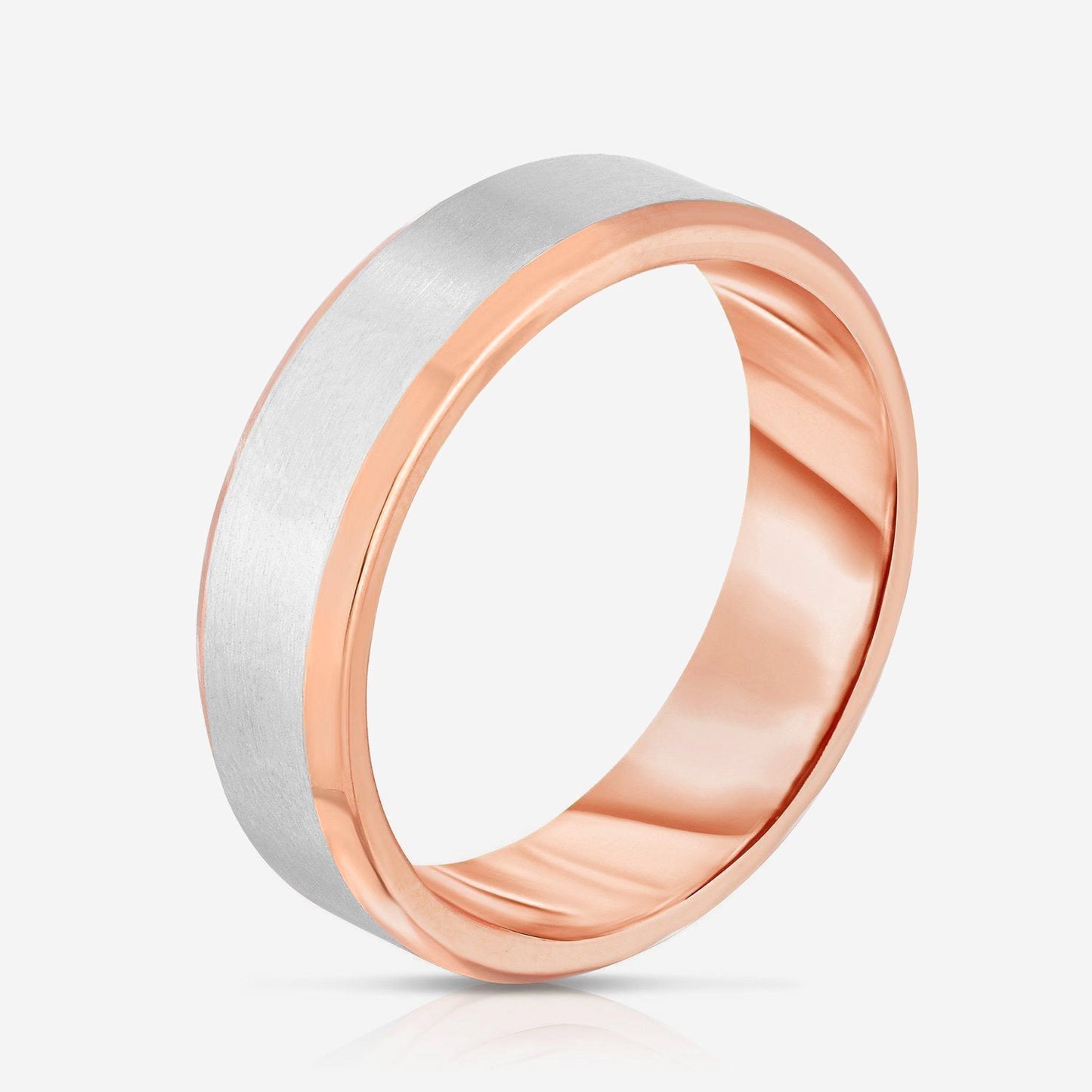 4 mm Contrast + Beveled Wedding Band