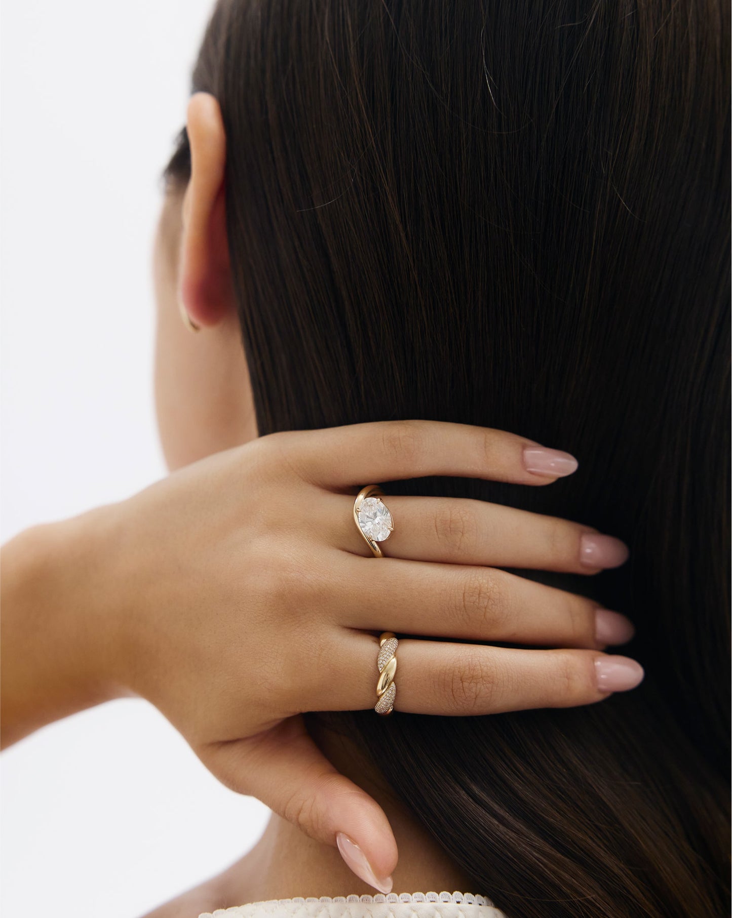 3.09 Oval Lab Diamond in The Wave