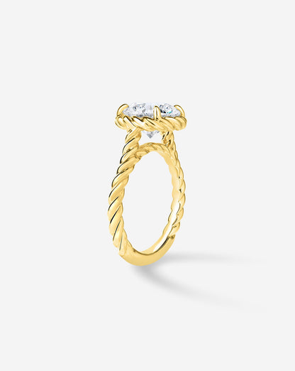 3.01 Round Lab Diamond in Twisted Wrap