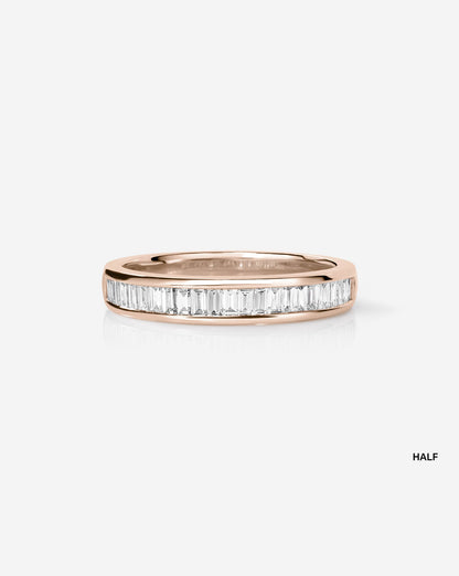 Baguette Diamond Channel Set Half Band