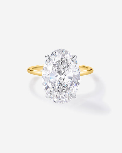 4.52 Oval Lab Diamond in Whisper Thin® Hidden Halo