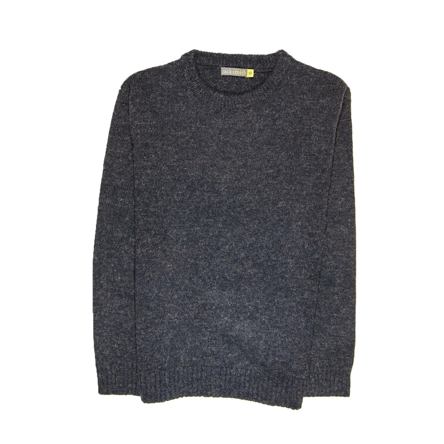 100 Shetland Wool Crew Round Neck Knit Jumper Pullover Mens Sweater Knitted Navy