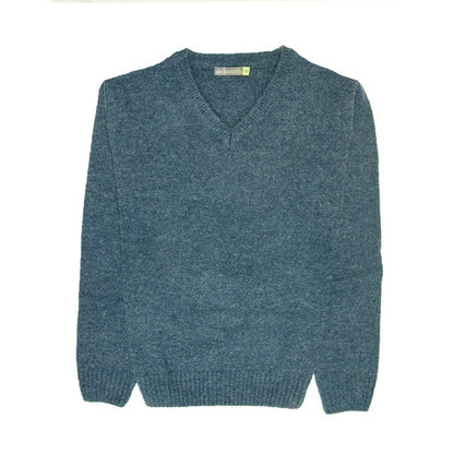 100 Shetland Wool V Neck Knit Jumper Pullover Mens Sweater Knitted 1