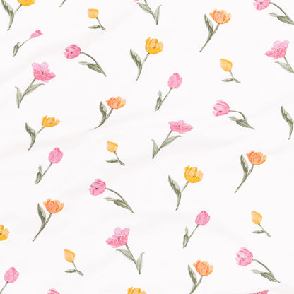 Peter Pan Collar Bodysuit Dress in Tulip