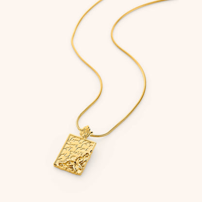 "Born to Move" Floral Poem Necklace