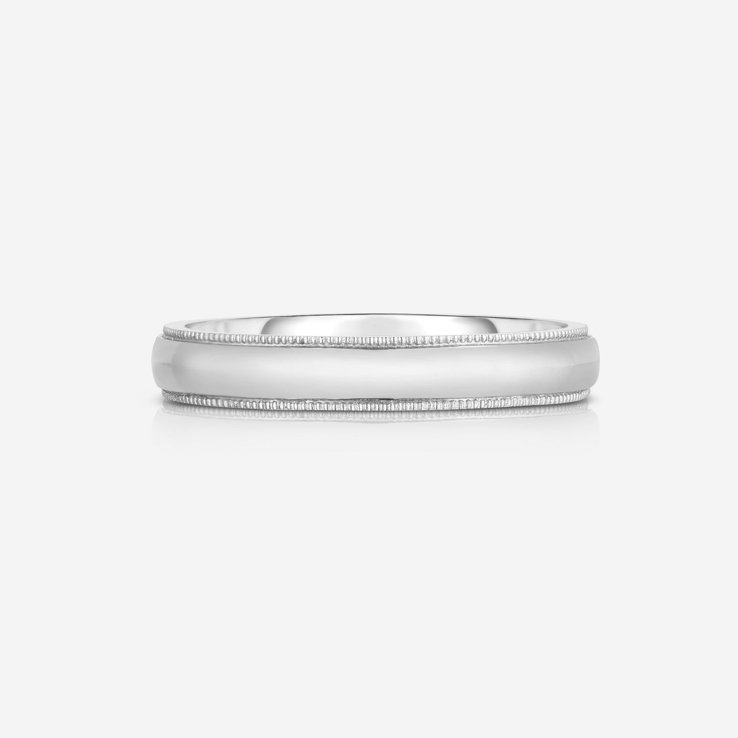 4 mm Milgrain Comfort Fit Wedding Band