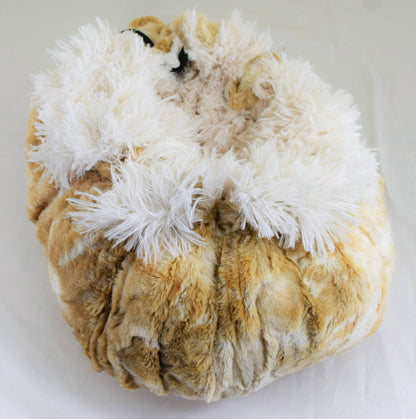 Brown Rabbit & Cream Shag Swaddle Bed: