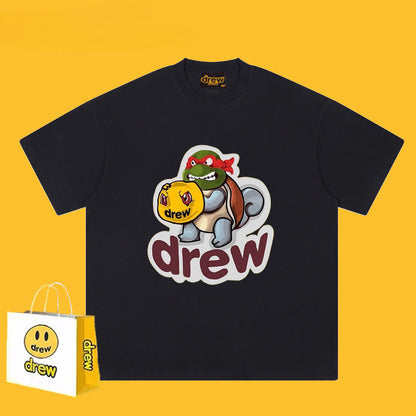 Drew T-shirts Ninja Turtle Loose Short Sleeve