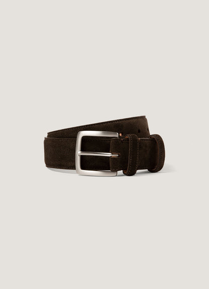 35Mm Suede Belt In Brown