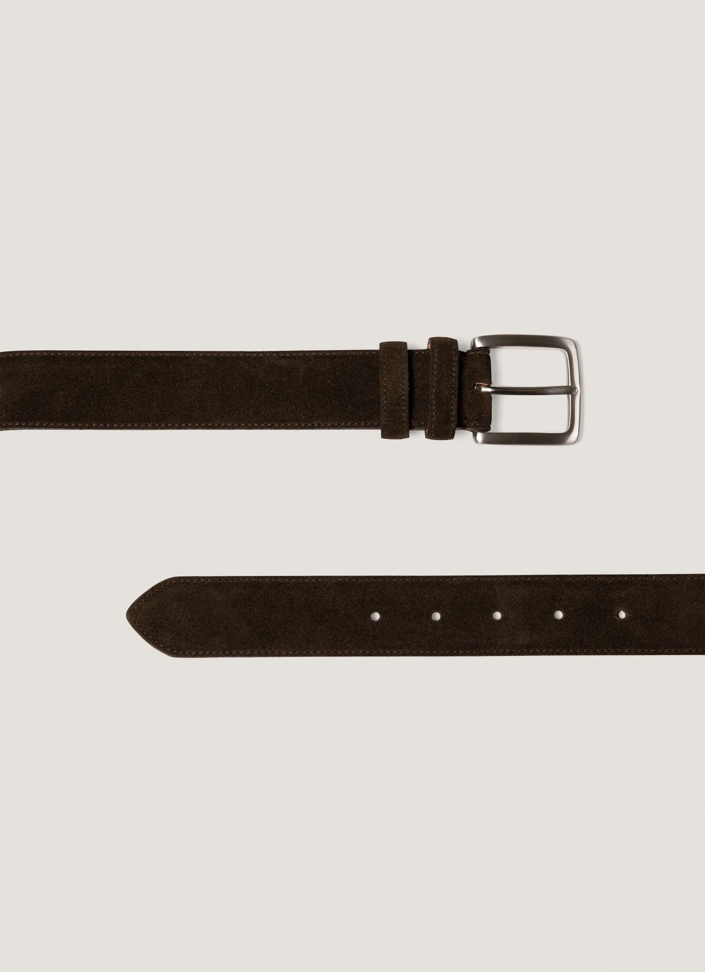 35Mm Suede Belt In Brown