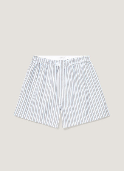 Mens Classic Boxer Shorts In Blue Stripe Mbox4700 Stlw
