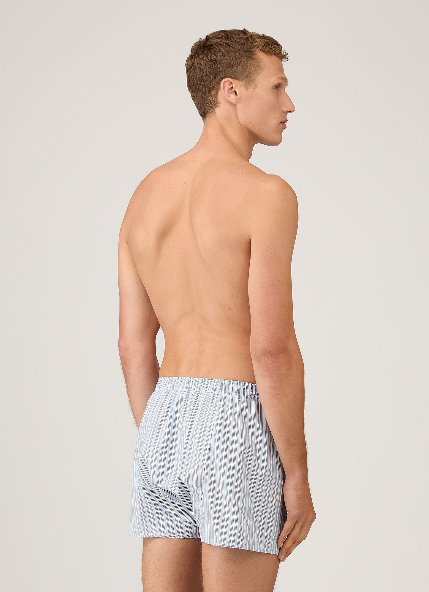 Mens Classic Boxer Shorts In Blue Stripe Mbox4700 Stlw