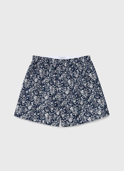Mens Classic Boxer Shorts In Liberty Fabric In Summer Bloom Mbox4701L Butv