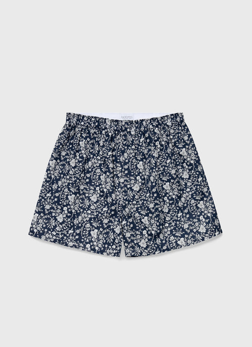 Mens Classic Boxer Shorts In Liberty Fabric In Summer Bloom Mbox4701L Butv