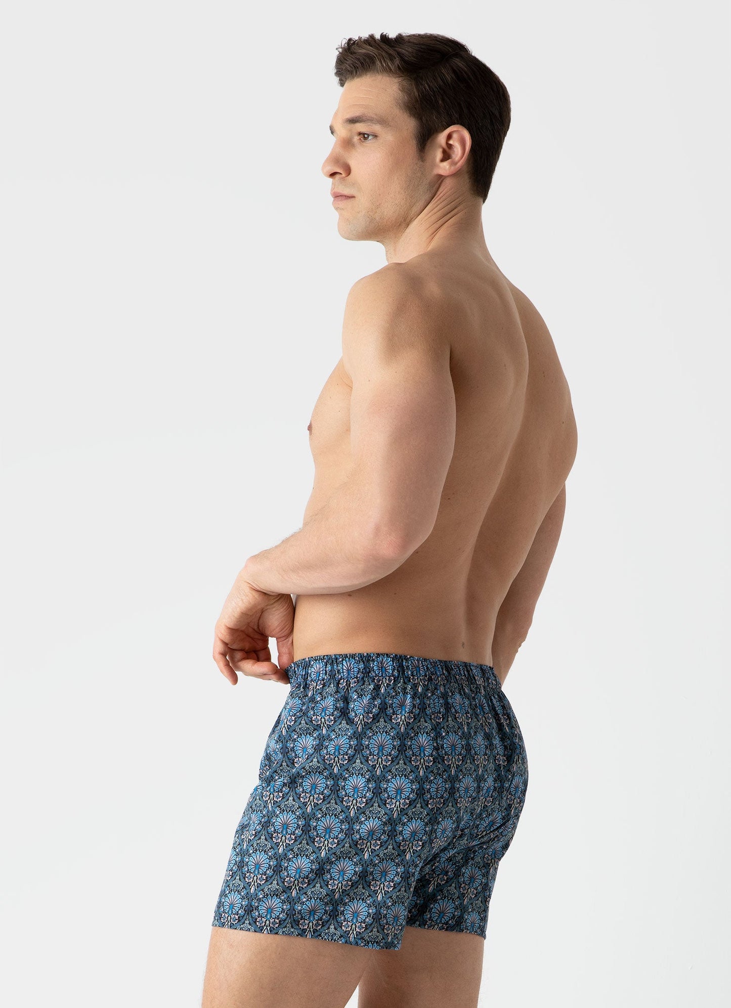 Mens Classic Boxer Shorts In Liberty Fabric In Peacock Place Mbox4701L Butw