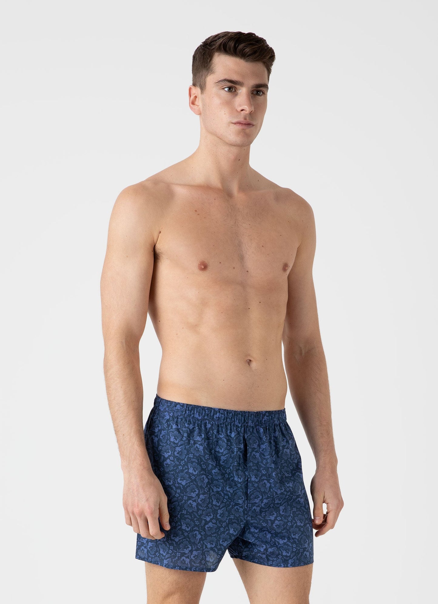 Mens Classic Boxer Shorts In Liberty Fabric In Autumn Breeze Mbox4701L Buvk
