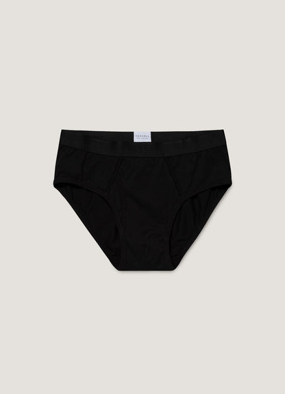 Mens Superfine Cotton Briefs In Black Mbrf4516 Bkaa