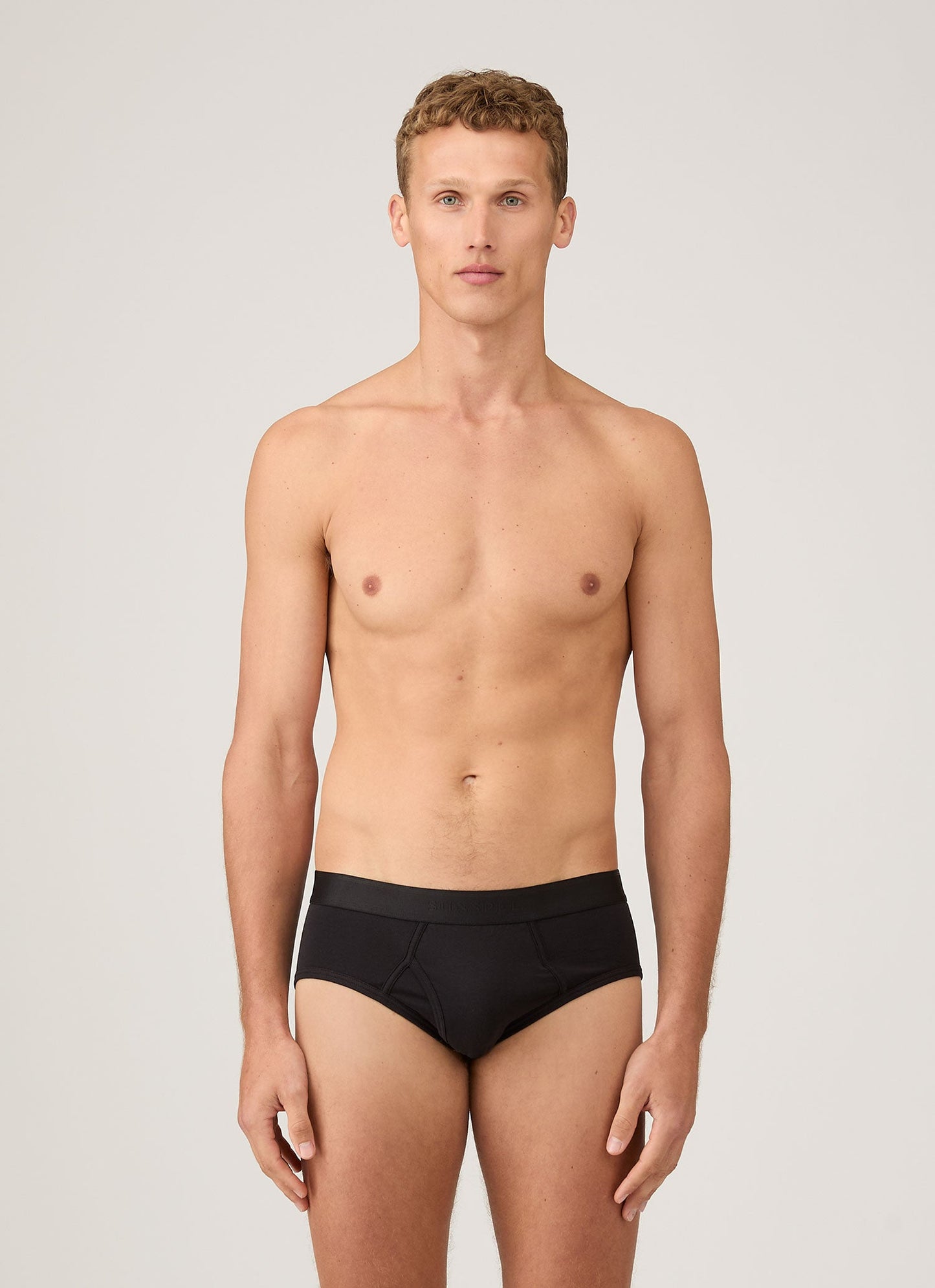 Mens Superfine Cotton Briefs In Black Mbrf4516 Bkaa